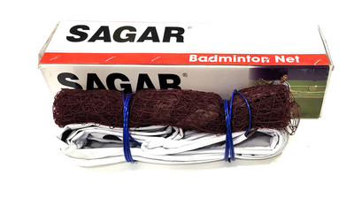 SAGAR BN55-Professional Badminton Net(Maroon, White)