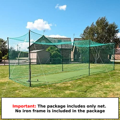 NETYLON Cricket Practice Net 10x30 Ft | Strong HDPE Net for Home Ground Training Use Cricket Net(Green)