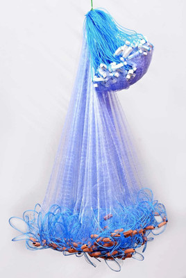 PURKAIT FISHNET HALF FINGER 20MM GILLNET MUD SINKER Fishing Net(Multicolor)