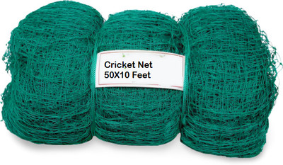 clickon CRICKET NET 50 X 10 NYLON NET HDPE Cricket Net (Green) Cricket Net(Green)