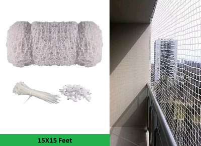 Ziccs Anti Bird Net for Balcony | Kabutar Jali Pigeon Net for Balcony, 15X15 feet Camping Net(White)