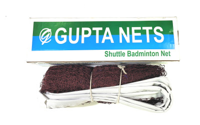 Gupta Tourney- Official Tournament-(Steel Wire) Badminton Net(Maroon, White)