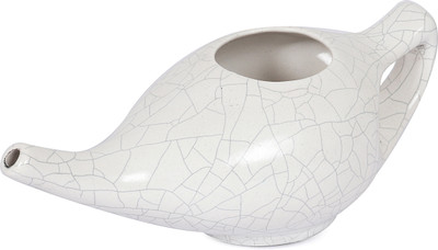 QIMACPLUS Ceramic White Neti Pot(300 ml)