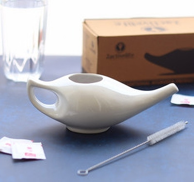 2activelife Ceramic White Neti Pot(225 ml)