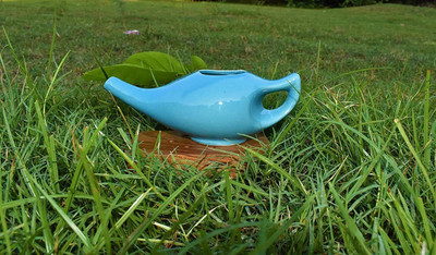 Soulvinee Ceramic Blue Neti Pot(300 ml)