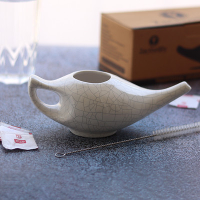 2activelife Ceramic Beige Neti Pot(225 ml)