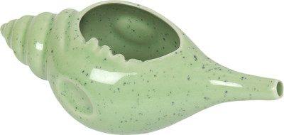 QIMACPLUS Ceramic Green Neti Pot(300 ml)