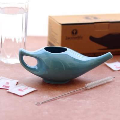 2activelife Ceramic Blue Neti Pot(225 ml)