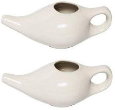 GoodsCrafts Ceramic White Neti Pot(250 ml)