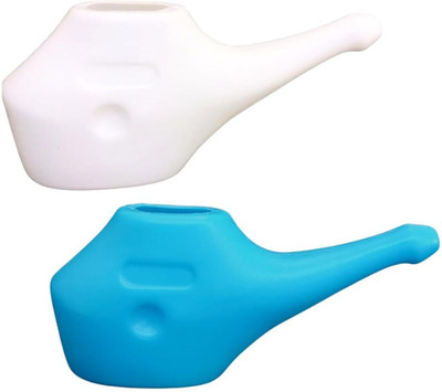 2activelife Plastic White, Blue Neti Pot(225 ml)