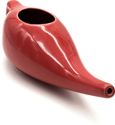 Dr. Head Ceramic Red Neti Pot(250 ml)