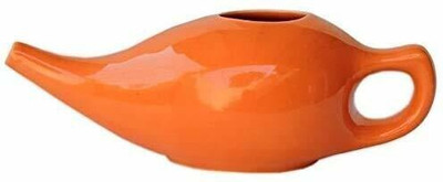 GoodsCrafts Ceramic Orange Neti Pot(250 ml)