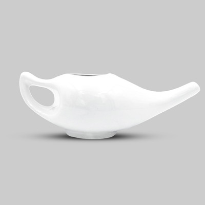 healthandwealth Ceramic White Neti Pot(250 ml)
