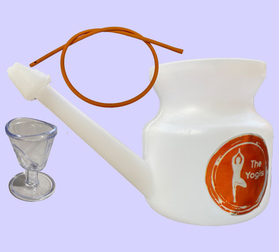 The Yogis Plastic White Neti Pot(450 ml)