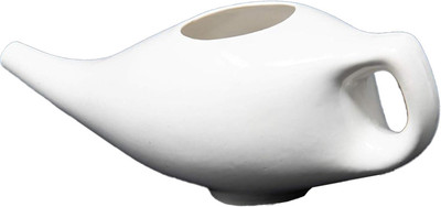 NAGAICH Ceramic White Neti Pot(300 ml)