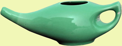Soulvinee Ceramic Green Neti Pot(300 ml)