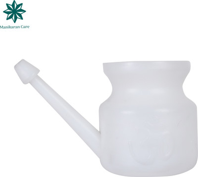 Manikaran Care Plastic White Neti Pot(400 ml)