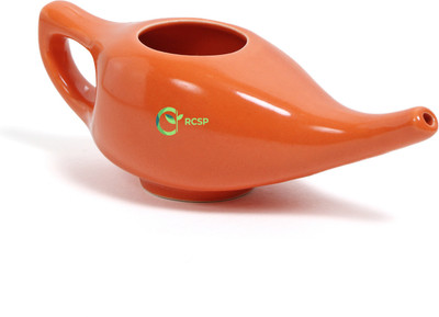 RCSP Ceramic Orange Neti Pot(250 ml)