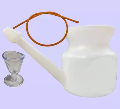avyaan Plastic White Neti Pot(400 ml)