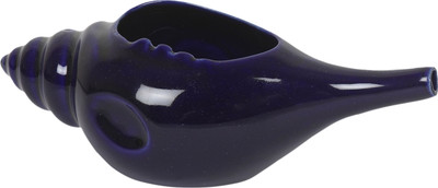 QIMACPLUS Ceramic Blue Neti Pot(300 ml)