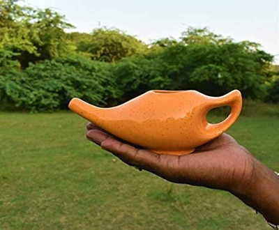 Soulvinee Ceramic Yellow Neti Pot(300 ml)