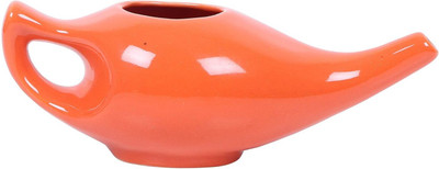 NAGAICH Ceramic Orange Neti Pot(300 ml)