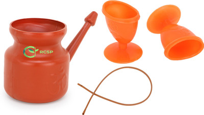 RCSP Plastic Orange Neti Pot(400 ml)