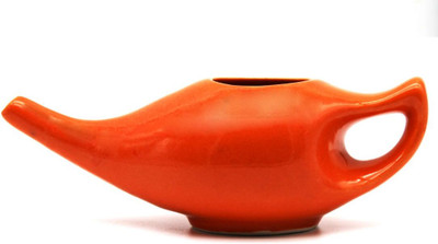 Dr. Head Ceramic Orange Neti Pot(250 ml)
