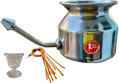 The Yogis Stainless Steel Steel Neti Pot(500 ml)