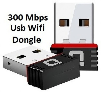 EXPERTRONICS 300Mbps Support Wireless data transmission USB v2.0 High-speed mode Network Interface Card(Black)