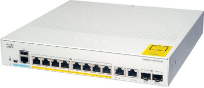 CISCO 1000-8FP-2G-L,8 Gigabit Ethernet PoE+ Ports,120W PoE Budget,2 1G SFP/RJ-45 8 Ports 1000 Mbps Smart Network Switch(White)