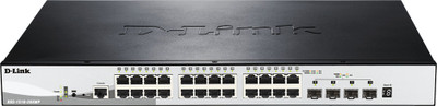 D-Link DGS 1510 28XMP MANAGED SMART 28 PORT SMART SWITCH WITH POE EU 28 Ports 100 Mbps Smart Network Switch(Black)