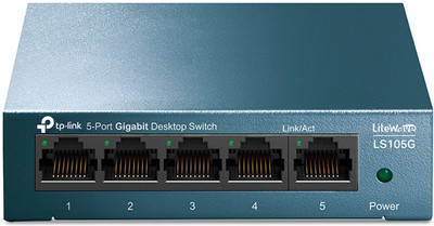 TP-Link LS105G 5-Port 10/100/1000Mbps Network Desktop Switch(Blue)