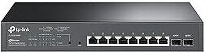 TP-Link Tl-Sg2210mp Jetstream 10 Port Gigabit Smart Managed Poe Switch, 150w,2 Sfp Slots 10 Ports 1000 Mbps Smart Network Switch(Black)