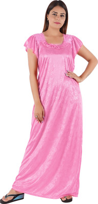 VRIDDHIWEARS Women Nighty(Pink)