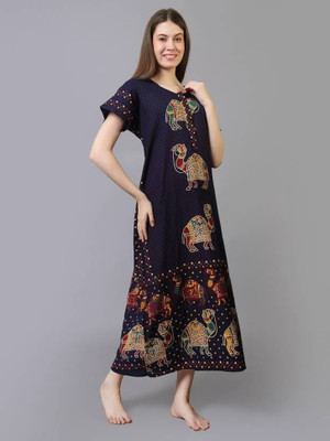 VRSU Women Nightdress(Multicolor)