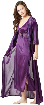 TASN Women Nighty Set(Purple)