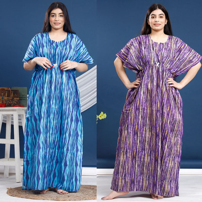 Ganpati Enterprises Women Nighty(Blue)