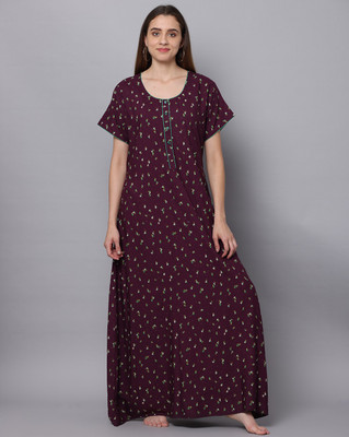 PINNACLE Women Nighty(Maroon)