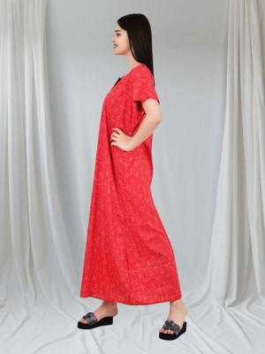 LDHSATI Women Nighty Set(Red)