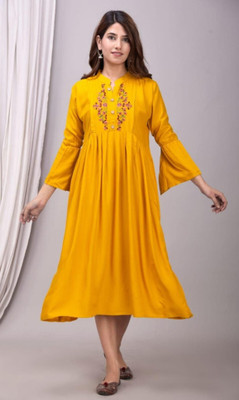 Shri Shyama Creation Women Maternity/Nursing Nighty(Yellow)
