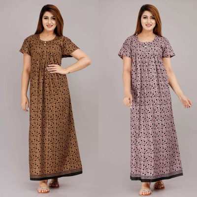 ANANT CREATION Women Nighty(Multicolor)