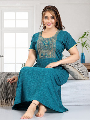 BAILEY SELLS Women Nighty(Green)