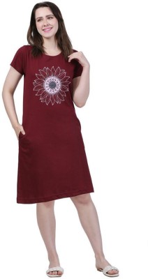 Aura N Me Women Nightshirts(Maroon)