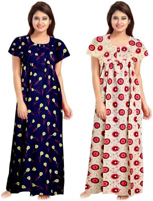 FAB COLLECTION Women Nighty Set(Multicolor)