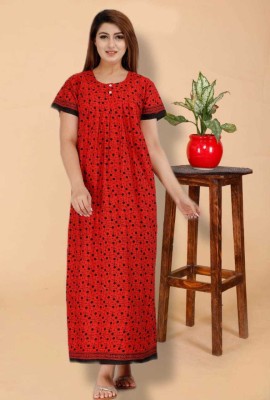 DEEPALI CREATION Women Nighty(Red)