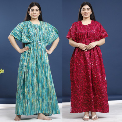 PINK CITY MART Women Nighty(Multicolor)