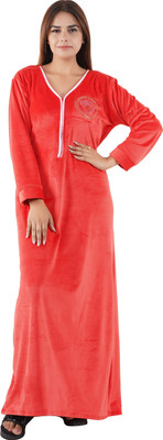 NACNO Women Nighty(Red)