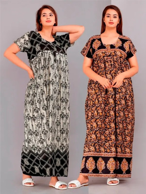AAVYARA Women Nighty(Multicolor)