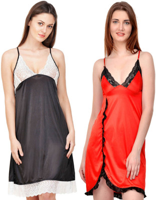 ROWENA Women Chemise(Black)